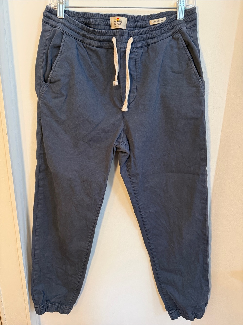 Marine Layer Saturday Pants Mens Blue Athletic Fit Jogger Size M